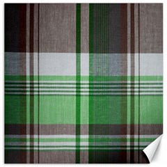 Plaid Fabric Texture Brown And Green Canvas 16  X 16   by BangZart