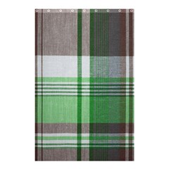 Plaid Fabric Texture Brown And Green Shower Curtain 48  X 72  (small) 