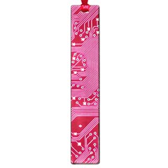 Pink Circuit Pattern Large Book Marks