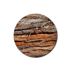 Natural Wood Texture Rubber Round Coaster (4 Pack)  by BangZart