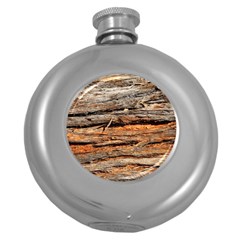 Natural Wood Texture Round Hip Flask (5 Oz) by BangZart