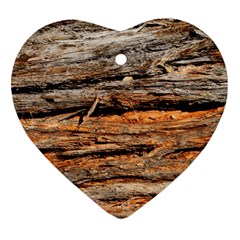 Natural Wood Texture Heart Ornament (two Sides) by BangZart