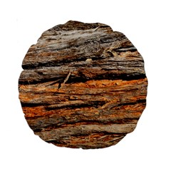 Natural Wood Texture Standard 15  Premium Round Cushions