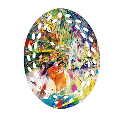 Multicolor Anime Colors Colorful Ornament (oval Filigree) by BangZart