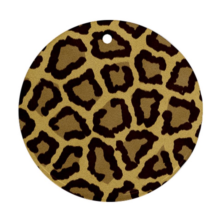 Leopard Round Ornament (Two Sides)