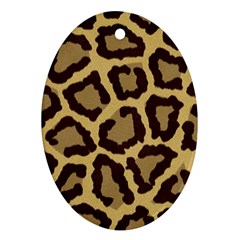 Leopard Oval Ornament (two Sides)