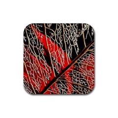 Leaf Pattern Rubber Coaster (square)  by BangZart