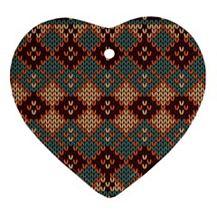 Knitted Pattern Heart Ornament (two Sides) by BangZart