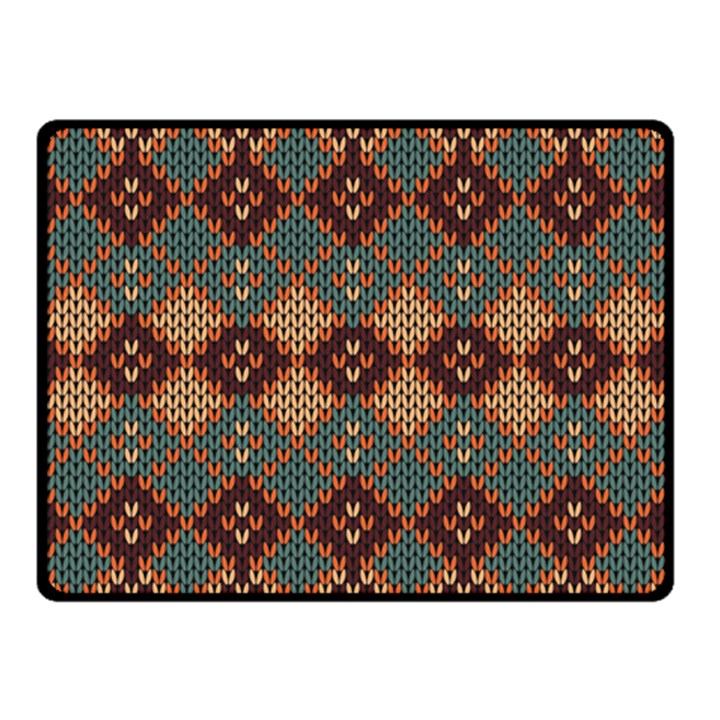 Knitted Pattern Double Sided Fleece Blanket (Small) 