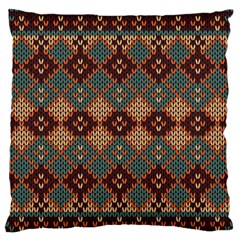 Knitted Pattern Large Flano Cushion Case (one Side)