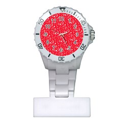 Heart Pattern Plastic Nurses Watch