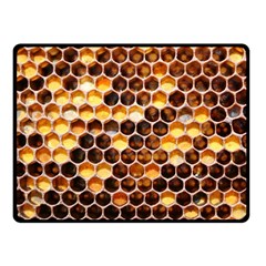 Honey Honeycomb Pattern Double Sided Fleece Blanket (small) 