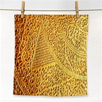 Gold Pattern Face Towel Front