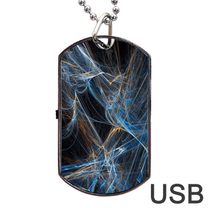 Fractal Tangled Minds Dog Tag USB Flash (Two Sides)