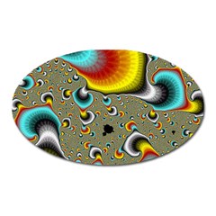 Fractals Random Bluray Oval Magnet by BangZart