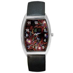 Fractal Swirls Barrel Style Metal Watch by BangZart