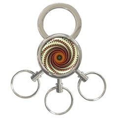 Fractal Pattern 3-ring Key Chains by BangZart