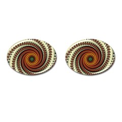 Fractal Pattern Cufflinks (oval) by BangZart