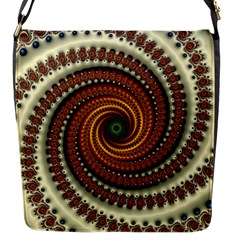 Fractal Pattern Flap Messenger Bag (s)