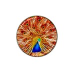 Fractal Peacock Art Hat Clip Ball Marker (4 pack) Front