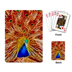 Fractal Peacock Art Playing Card by BangZart