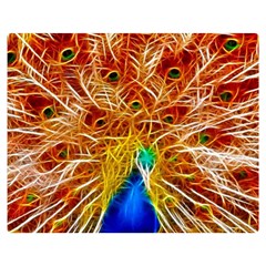 Fractal Peacock Art Double Sided Flano Blanket (medium) 