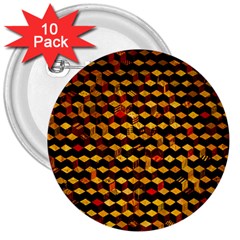 Fond 3d 3  Buttons (10 Pack)  by BangZart