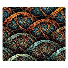 Fractal Art Pattern Flower Art Background Clored Double Sided Flano Blanket (small) 