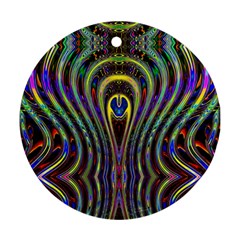 Curves Color Abstract Round Ornament (two Sides) by BangZart