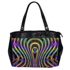 Curves Color Abstract Office Handbags (2 Sides)  by BangZart