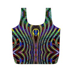 Curves Color Abstract Full Print Recycle Bags (m) 