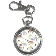 Dinosaur Art Pattern Key Chain Watches