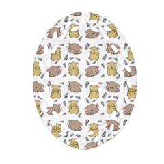 Cute Hamster Pattern Ornament (oval Filigree) by BangZart