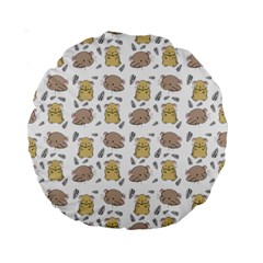 Cute Hamster Pattern Standard 15  Premium Round Cushions