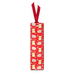 Cute Hamster Pattern Red Background Small Book Marks