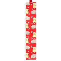 Cute Hamster Pattern Red Background Large Book Marks