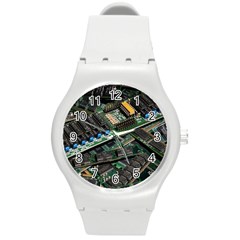 Computer Ram Tech Round Plastic Sport Watch (m) by BangZart