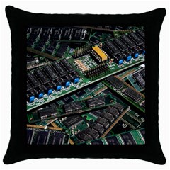 Computer Ram Tech Throw Pillow Case (black) by BangZart