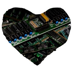 Computer Ram Tech Large 19  Premium Heart Shape Cushions