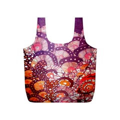 Colorful Art Traditional Batik Pattern Full Print Recycle Bags (s) 