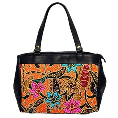 Colorful The Beautiful Of Art Indonesian Batik Pattern(1) Office Handbags (2 Sides)  by BangZart