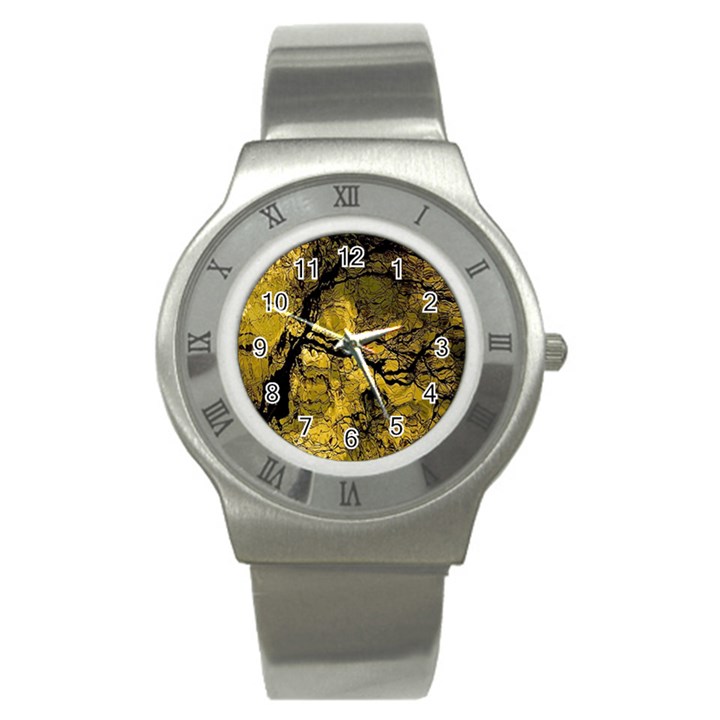 Colorful The Beautiful Of Traditional Art Indonesian Batik Pattern Stainless Steel Watch