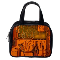 Circuit Board Pattern Classic Handbags (one Side)