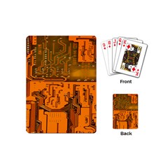 Circuit Board Pattern Playing Cards (mini)  by BangZart