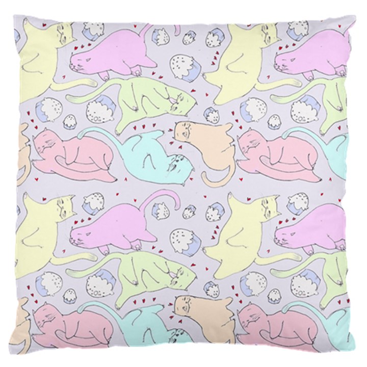 Cat Animal Pet Pattern Standard Flano Cushion Case (Two Sides)