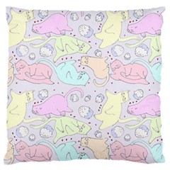 Cat Animal Pet Pattern Large Flano Cushion Case (one Side)