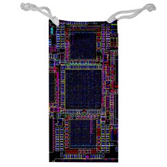 Cad Technology Circuit Board Layout Pattern Jewelry Bag by BangZart