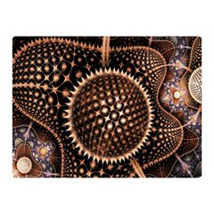 Brown Fractal Balls And Circles Double Sided Flano Blanket (mini) 