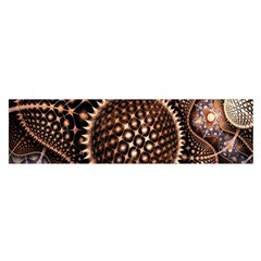 Brown Fractal Balls And Circles Satin Scarf (oblong)