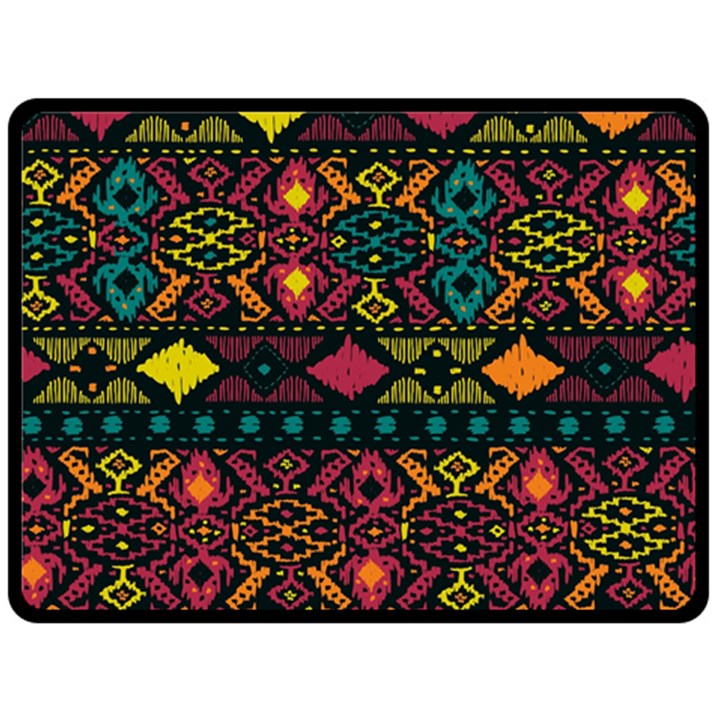 Bohemian Patterns Tribal Fleece Blanket (Large) 